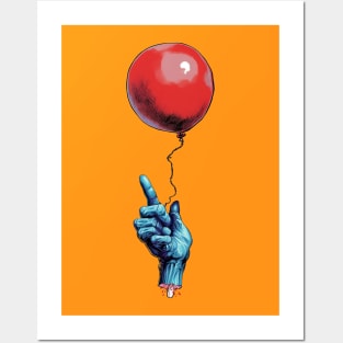 Balloon Zombie Hand Posters and Art